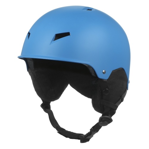 Capacete feminino masculino para neve com proteção auricular removível Capacete feminino masculino para snowboard com óculos de proteção alça fixa Capacete de segurança para esqui Capacete esportivo para esqui