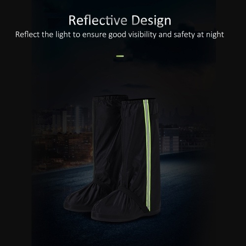 

Men's and Women's Waterproof Rain Boot Shoe Covers with Reflective Strips Non-slip Oxford Shoe Covers