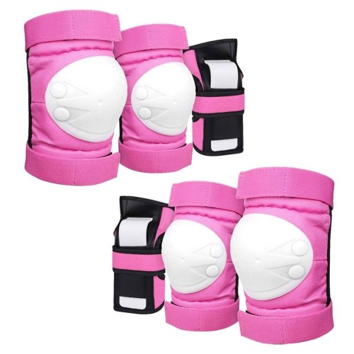 

6Pcs/Set 2 Wrist Guards + 2 Elbow Pads + 2 Knee Pads Thicken Shell Impact Resistance All-around Protection for Children Adults Outdoor Sports