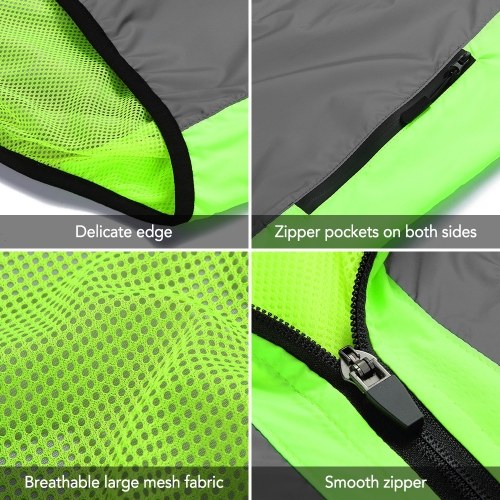 

Men's Cycling Reflective Windbreaker Windproof Waterproof Cycling Jacket Bike Wear Quick-dry Elastic Breathable Sport Clothing For Running Jogging Cycling Gym Fitness