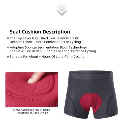 Padded Bike Shorts for Men Breathable Lightweight Comfortable Cycle Gear for Mountain Biking 4 hours Long-Distance Rides Bicycle Clothing 