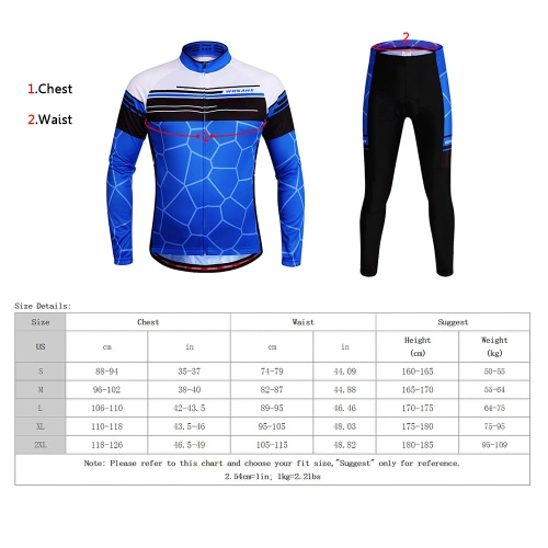 

WOSAWE® Unisex Breathable Quick-dry Cycling Full-zip Long Sleeve Jersey Pants Cycling Mountain Biking Long Sleeve Bicycle Clothing