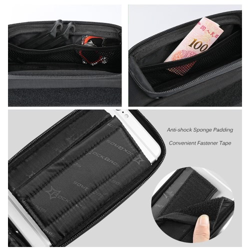

ROCKBROS Water-resistant Cycling Bicycle Bike Top Front Tube Frame Bag Water Resistant Touchscreen Phone Holder Case for 5.8”/6.0”