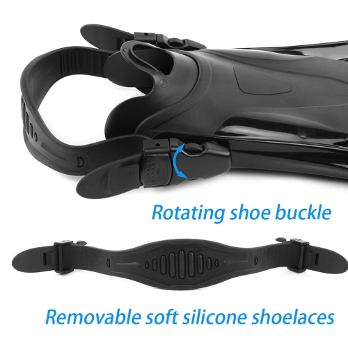 Universal Swim Fins Floating Training Fins Flippers with Adjustable Heel for Swimming Diving Snorkeling Water Sports