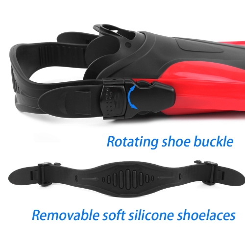 

Universal Swim Fins Floating Training Fins Flippers with Adjustable Heel for Swimming Diving Snorkeling Water Sports