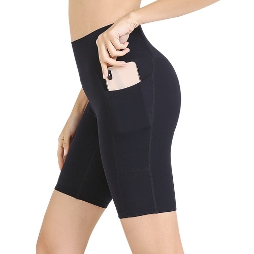 

Women Yoga Shorts Sport Shorts Bodycon Stretchable High Waist Pocket Running Workout Sports Shorts Pants