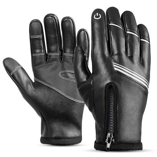 

Winter Gloves Waterproof Windproof PU Gloves Warm Snowboard Gloves Ski Gloves Bicycle Gloves for Adult
