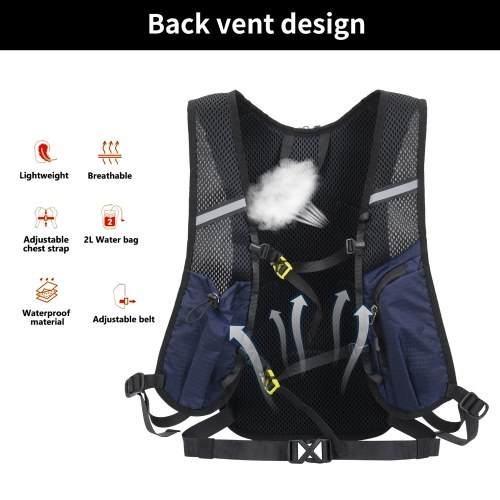 JUNLETU Hiking Backpack Waterproof Lightweight Travel Backpacks for Men Women Packable Sports Backpack with Water Bladder for Riding Camping 