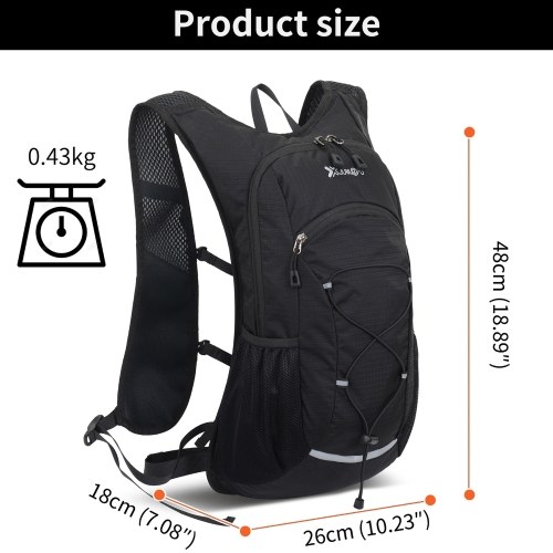 JUNLETU Hiking Backpack Waterproof Lightweight Travel Backpacks for Men Women Packable Sports Backpack with Water Bladder for Riding Camping 