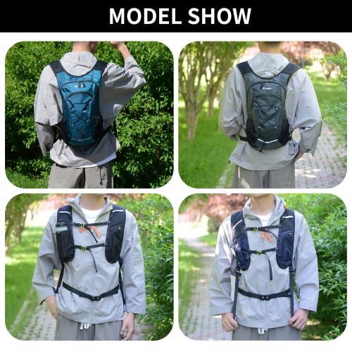 JUNLETU Hiking Backpack Waterproof Lightweight Travel Backpacks for Men Women Packable Sports Backpack with Water Bladder for Riding Camping 