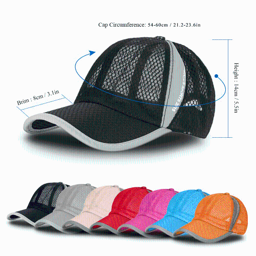 

Spring Men and Women Baseball Cap Quick Dry Summer Visor Hat Breathable Casual Mesh Baseball Caps