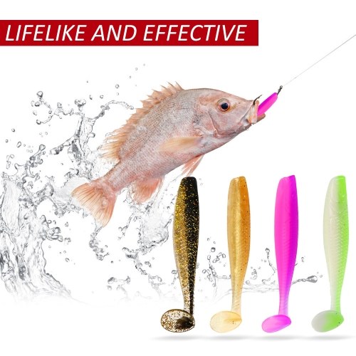 

Blusea 5Pcs Soft Baits 68mm 2.7g Wobbler Tail Fishing Lures Swimbait Carp Fishing Tackle