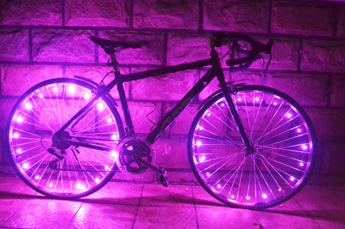 Recargables 20 LED resistente al agua para bicicleta Ciclismo llanta Luces rueda LED radio la luz 2 m de cuerda de alambre de la lámpara.