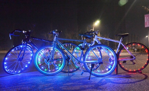 

Rechargeable Water-resistant 20 LEDs Bicycle Bike Cycling Rim Lights LED Wheel Spoke Light 2m String Wire Lamp