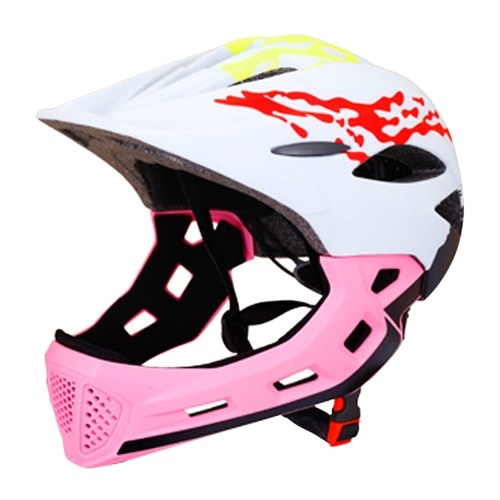 

Children Bike Full Face Helmet Detachable Outdoor Cycling Helmet, for Age 3-12-Year-Old Kids