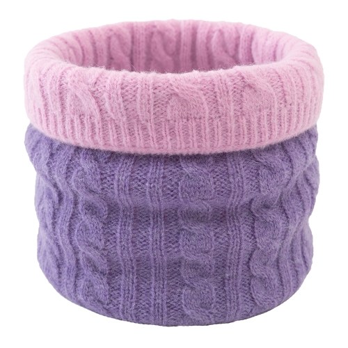 

Winter Neck Warmer Gaiter Cable Knitting Double Sided Scarf for Cycling Skiing Camping Hiking