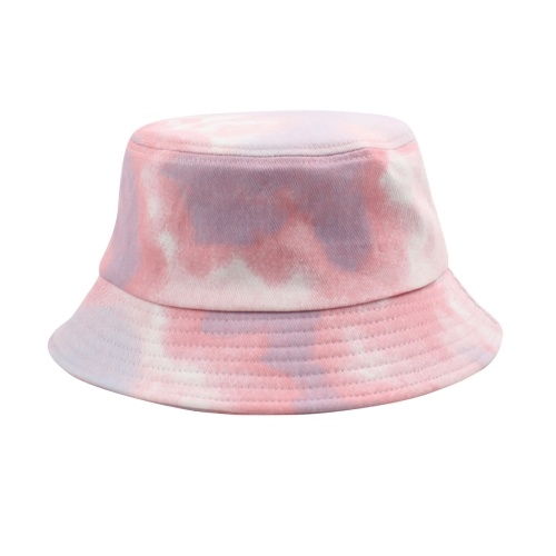 Men Women Tie-Dye Print Fisherman Hat Adjustable Outdoor Bucket Hat Sun Hat