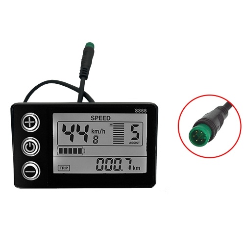 

Electric Bike 24V/36V/48V Waterproof Plug LCD Display for E-bike Electric Scooter