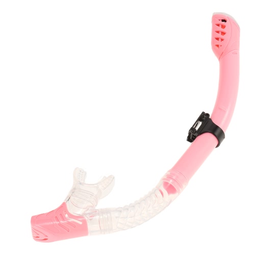 

​Anti-breakage Flexible Swimming Dry Snorkel Diving Spearfishing Scuba Snorkel Breathing Tube Silicone Mouthpiece One-way Purge Valve