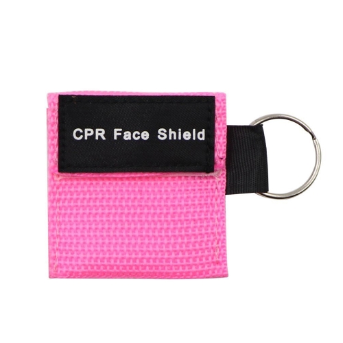 Disposable Emergency Masks CPR Rescue Mask with Keychain FED CPR Face Shield Resuscitator Training One-way Valve Training Emergency Breath Mask Yellow