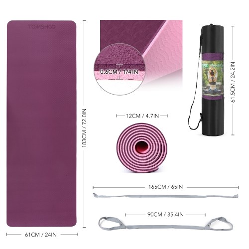 yoga mat 1/4 inch TPE