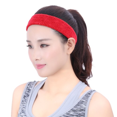 

Sports Sweatband Men / Women Elastic Headband Anti-slip Fitness Hairband Athletic Cotton Terry Cloth