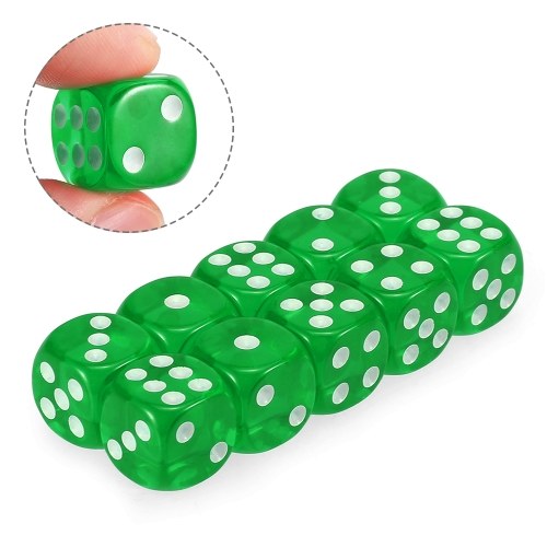 

10 PCS 14MM Transparent Dice