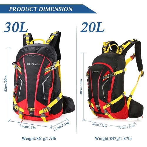 

TOMSHOO 30L Water-resistant Bicycle Bike Cycling Backpack Bag Pack Outdoor Sports Riding Travel Camping Hiking Backpack Daypack with Rain Cover Helmet Cover