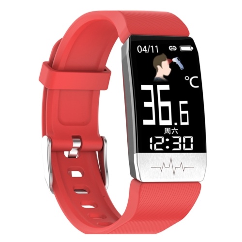 T1S Body Temperature Detection Intelligent Bracelet Multi-Function Body Health Monitor IP67 Waterproof Sport Bracelet
