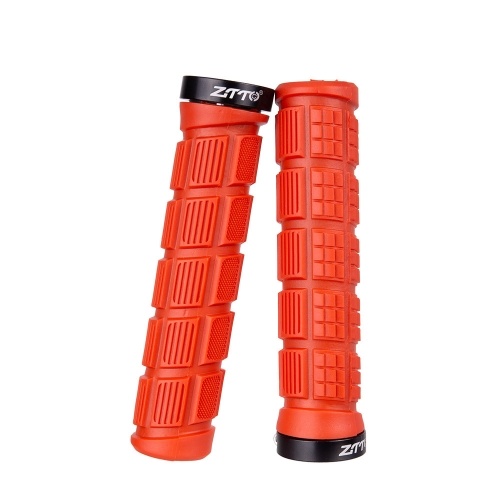 

AG38 Bicycle Handle Cover Mountain Bike Handlebar Grips Aluminum Alloy One Side Locking Rubber Handle Sleeve Cycling Equipment Lock Handle Grips