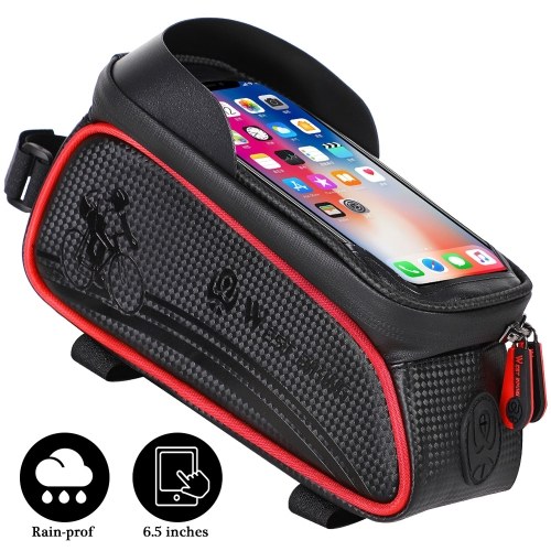 

WEST BIKING MTB Road Cycling Waterproof Top Tube Bag Touch Screen Bicycle Front Frame Pannier Bag