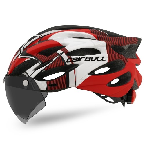 

Lightweight Bike Cycling Helmet with Detachable Magnetic Goggles Visor LED Light Mountain Road Bicycle Helmets Outdoor Sport Safety Protective Helmet 22 Vents