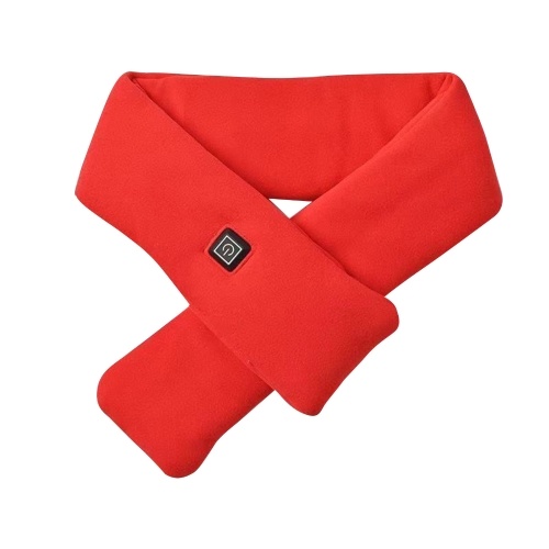 

Heated Scarf USB Electric Heating Shawl 3 Temperature Levels with 1200mAh Power-Bank Hot Compress Pad Foldable Warm Neck Wraps for Winter Outdoor Present Gift