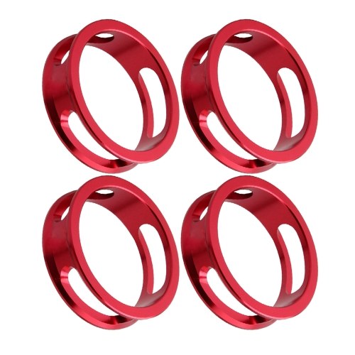 4 PCS Mountain Bike Front Fork Spacer 1-1/8 Bicycle Headset Spacer Road Bike Aluminum Alloy Spacer