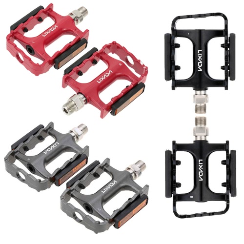 2Pcs Lixada MTB Folding Bicycle Aluminum DU Bearing Platform Pedals 9/16"