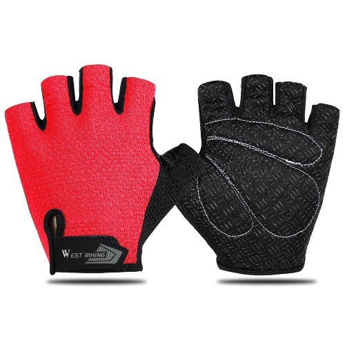 

WEST BIKING Half Fingers Glove Sports Running Cycling Biking Glove Shock Absorbent Breathable Glove Cycling Glove Road Bicycle Glove