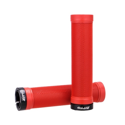 

ZTTO Bike Handlebar Grips Bicycle Non-Slip Rubber Grips Ergonomic Handle End Grips with Aluminum Alloy Lock for Road Bike Mountain Bike MTB BMX