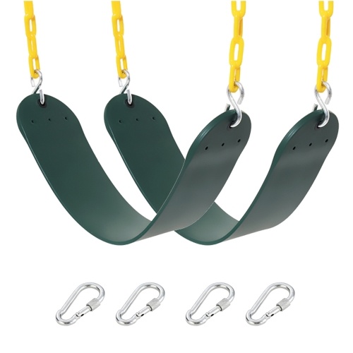 

Swings Seat Playground Swing Set with EVA Seats Plastic Coated Chain Snap Hooks and Carabiners