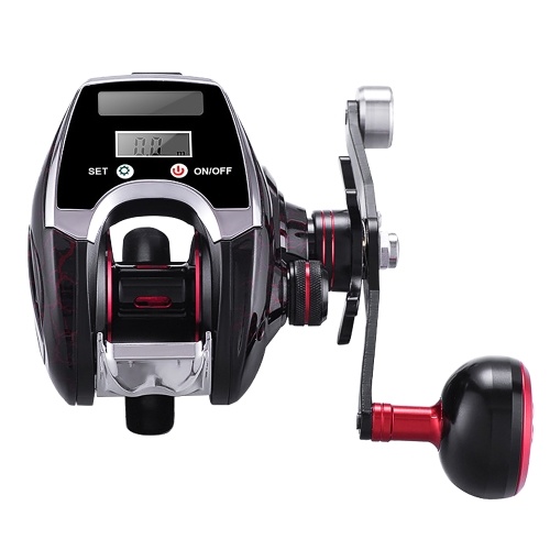 Solar Baitcasting Reel mit Digitalanzeige Line Counter 6 + 1BB 8.0:1 Verhältnis Hochgeschwindigkeits-Angelrollen Tackle Zubehör