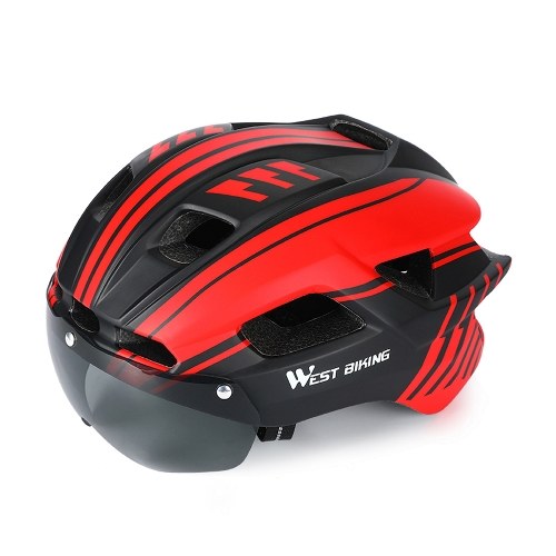 WEST BIKING Bike Helmets MTB Road Bicycle Helmets Safety Cap Biking Protections Helmets With Glass