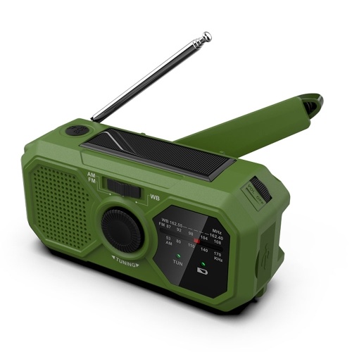 

Outdoor Portable Emergency Radio with SOS Alarm and Flashlight