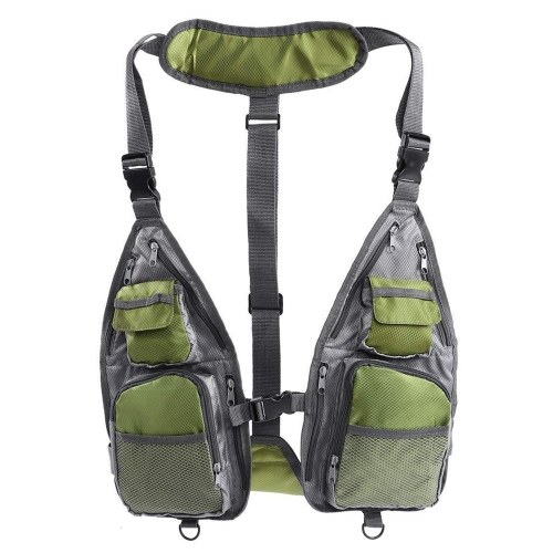 

Men Women Ultra-light Breathable Adjustable Fishing Vest with Pockets