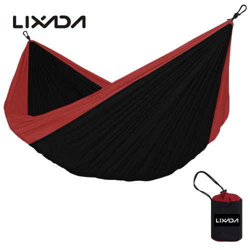 Lixada Compact Portable Durable Nylon Tissu Voyager Camping Hamac pour deux personnes