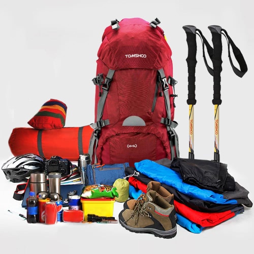 

TOMSHOO 45+5L Outdoor Sport Hiking Trekking Camping Travel Backpack Pack Bag Mountaineering Climbing Knapsack with Rain Cover