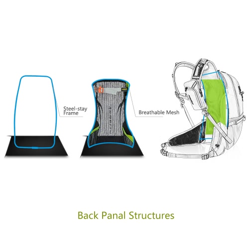 

Weather-resistant Shoulder Backpack Outdoor Cycling Bike Riding Backpack Mountain Bicycle Travel Hiking Camping Running Water-repellent Bag Pack 20L