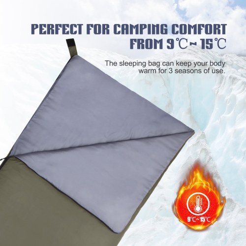 Lixada Outdoor Envelope Sleeping Bag 