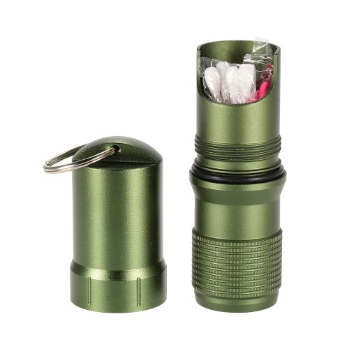 Every Day Carry Water Resistant Key Safe Matches Cap Survival Match Pill Case Can Carry Container Gear Aluminum Alloy