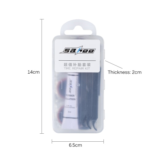

SAHOO Mini Portable Bicycle Tire Repair Kit Tool Set Cycling Bike Maintenance Kit Tyre Patch Lever Glue with Box