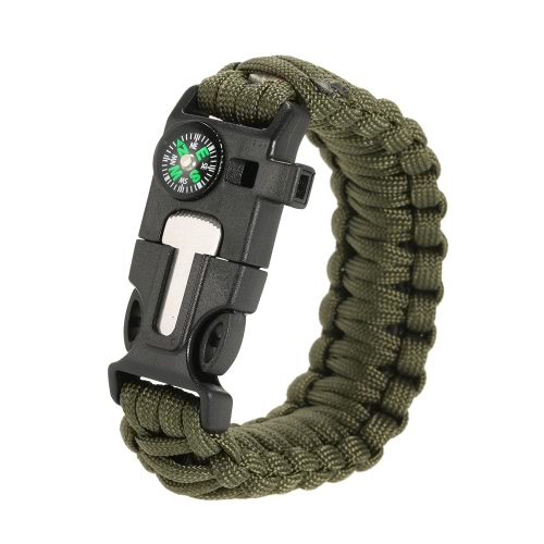 Lixada 2PCS Paracord Bracelet Emergency Kit 19PCS Survival Gear Ultimate Survival Kit Including Fishing Gears