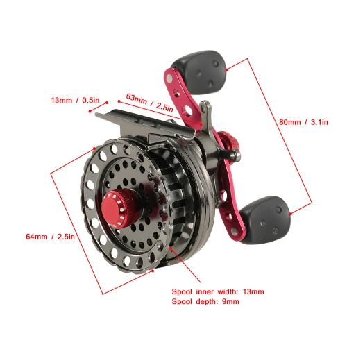

Lightweight 2.6:1 Gear Ratio Fishing Raft Fishing Ice Reel Fly Reel